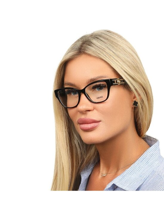 Versace VE3347 GB1 Black Cat Eye Women Eyeglasses Authentic NEW main image 5